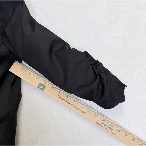 Boston Proper Ruched Sleeve Blazer Women’s Sz 12 Single Button - Picture 9 of 9